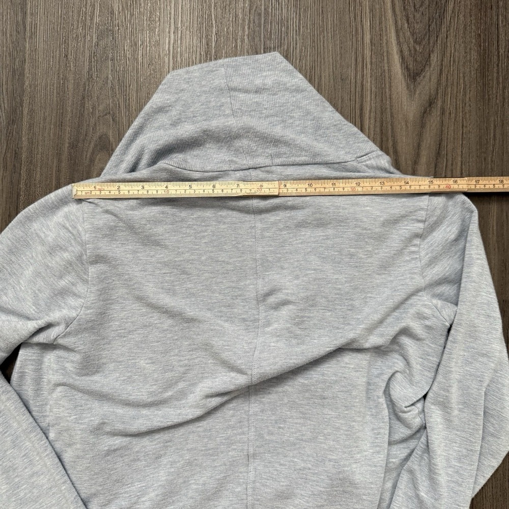 Athleta Womens Gray Heather Long Sleeve Open Front Cardigan Sweater Small - Picture 8 of 13